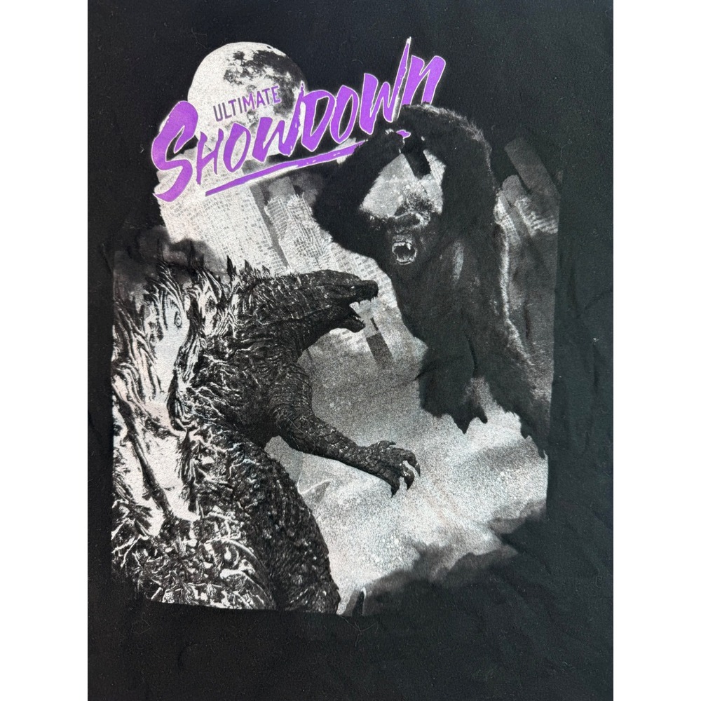Godzilla vs Kong Ultimate Showdown Graphic T-Shirt Black Large Movie Tee - Picture 4 of 4